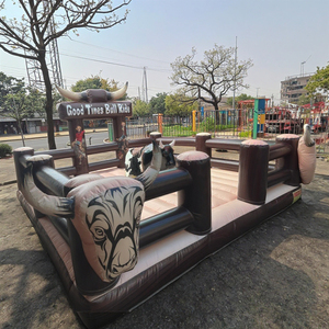 Venta al por mayor inflable <span class=keywords><strong>Rodeo</strong></span> montando toro mecánico fabricantes precio adultos loco paseo máquina caja de control toro mecánico juego - Product Image 2