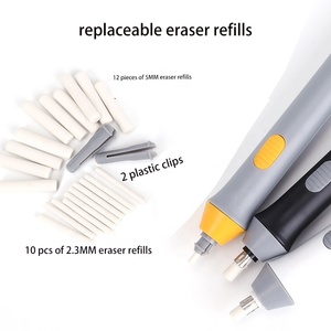 TENWIN 8302 due ricariche senza polvere da 5 e 2.3mm di schizzi di disegno artistico evidenziano Set di penne elettriche in gomma con sostituzione in gomma con batteria - Product Image 5