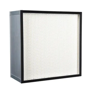 Resistente al calor 99.99% Eficiencia Fibra de vidrio H14 Filtro Hepa filtros HEPA para campana de flujo de aire laminar con papel