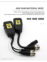 Convertidor de Video Balun de 8MP, Transceptor RJ45 de Par Trenzado para Sistemas CCTV Analógicos AHD/CVI/TVI, Carcasa de ABS con Entrada de Doble Alimentación