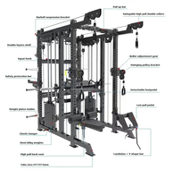 Usine Gym de haute qualité à domicile utilisant des équipements de fitness Câble d'entraînement multifonctionnel Smith Machine Power Rack