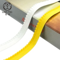 Bande élastique Picot en nylon antidérapante de 10 mm avec logo personnalisé pour bretelles de soutien-gorge et lingerie, sangle élastique en tissu de la marque Wenmei Factory
