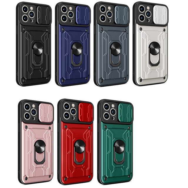 Shockproof Phone Case for iPhone 11 12 13 14 15 16 17 Pro Max Durable Bracket Design Mobile Cover for IPhones