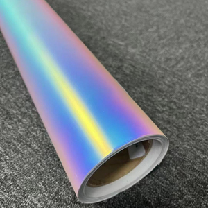 रैपर 1.52*17 मीटर पालतू वाहन फिल्म मैट इंद्रधनुष क्रोम सफेद कार विनाइल रैप स्टिकर - Product Image 1