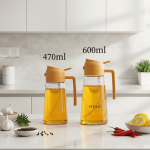 Spruzzatore d'Olio in Vetro 2 in 1, Dispenser per Olio da Cucina, Bottiglia <span class=keywords><strong>Spray</strong></span> Premium per Alimenti con Controllo Porzioni per Insalata, Frittura, Barbecue - Product Image 6