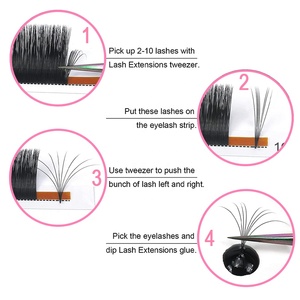 Extensions <span class=keywords><strong>de</strong></span> <span class=keywords><strong>cils</strong></span> plates en cachemire doux mat, formes C, CC, D, 8-15mm, effet ellipse, en promotion - Product Image 5