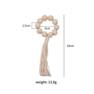 Nouvelles idées de produits <span class=keywords><strong>2023</strong></span> pure corde de chanvre faite à la main perlée gland fin ronds de serviette en gros personnalisé - Product Image 2