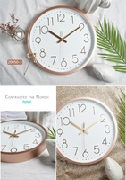 Grosir Pabrik Jam Dinding Digital 3D Modern 12 "30cm Warna Emas, Jam Dinding Quartz Senyap Custom