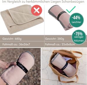 Housse de protection CalmySEA pour chaise longue et chaise de <span class=keywords><strong>jardin</strong></span> 200x75cm, en papier, séchage rapide, gain de place (<span class=keywords><strong>rose</strong></span> foncé, 1 pièce) - Product Image 4