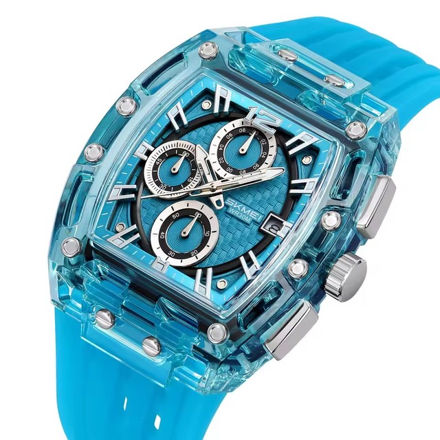 SKMEI 2606 New Casual Quartz Watch Men's Waterproof Chronograph Luminous Calendar Silicone Business Men's Watch Reloj Hombre
