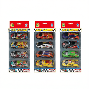Set de 4 Autos de Carreras Retro de Metal Fundido a Presión, Escala 1:64, 30x12x5 cm, para Niños de 3+ Años - Product Image 2
