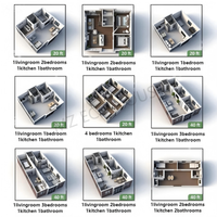 Casa Contenedor Expandible de Alta Calidad, Estructura de Acero, 2 Dormitorios, Casas Móviles, Proveedor Chino en Venta