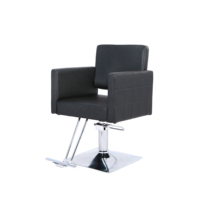 Fauteuil de coiffure professionnel avec accoudoirs rembourrés et finition durable, à levage hydraulique
