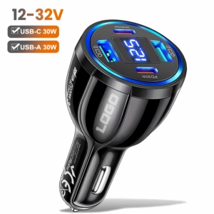 <span class=keywords><strong>Mini</strong></span> cargador de coche 2A + 2C PD tipo <span class=keywords><strong>C</strong></span> cargador de coche de carga rápida encendedor de cigarrillos para teléfono 16 pantalla Digital cargador de teléfono de coche <span class=keywords><strong>USB</strong></span> - Product Image 1