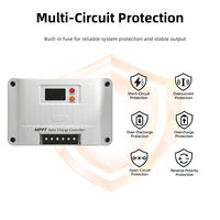 Contrôleur de charge solaire MPPT Solarparts Shiner Series 10A-60A 12V/24V/48V Auto, compatible avec les batteries au lithium, Bluetooth en option