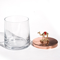 Couvercle de tasse de bougie de chameau en trois dimensions créatif bougie d'aromathérapie en alliage de zinc personnalisé couvercle de tasse de poignée de chameau