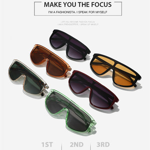 Logo Custom 2026 Vintage Men Women Big <b>Frame</b> Sun Glasses UV400 <b>Square</b> One Piece Lens <b>Sunglasses</b> - Product Image 5