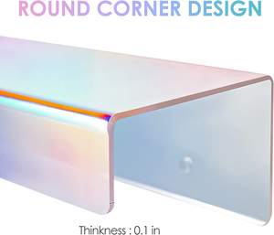 Étagère murale moderne au design simple en acrylique, métal et fer pour le rangement de bijoux, livres, cosmétiques, parfums et jouets, installation murale facile - Product Image 2