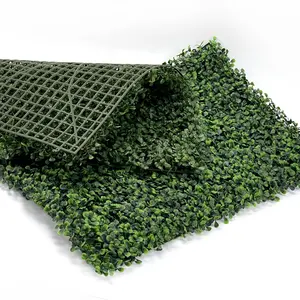 Giardino decorativo finto verde stuoie fiori artificiali siepe di legno di bosso pannelli di erba muro