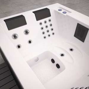 Tubo caliente al aire libre spa jacuzzis para la venta barato 4 personas Balboa hottub lujo acrílico sexy hidro masaje bañera de hidromasaje - Product Image 5