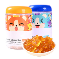 Bonbons Gommeux Halal Certifiés OEM ODM en Forme d'Ours, Sucrés et Acidulés, à la Vitamine C, Goût Orange, Moelleux et Fruités, Vente en Gros, Fabricant Chinois