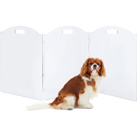 Clôture transparente en acrylique pour animaux de compagnie, barrière pliable pour chats et chiens, enclos autoportant, aucun assemblage requis
