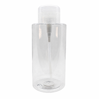 Flacon pompe cylindrique en PET vide, couleur personnalisée, rechargeable, distributeur de démaquillant, type à pression, contenant cosmétique pour toner et vernis à ongles