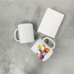 Tasses en céramique blanches vierges de 11 oz (330 ml) en grès de qualité professionnelle, revêtement par sublimation, pour cadeaux DIY - Product Image 4