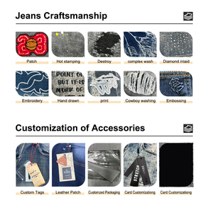 Черные джинсы стрейч с аппликациями, нанесением рисунков, пришиванием и нашивками - Product Image 5