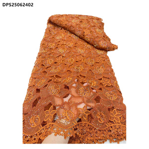Fabricación profesional bordado flor africana de encaje <span class=keywords><strong>guipur</strong></span> tela <span class=keywords><strong>para</strong></span> el <span class=keywords><strong>vestido</strong></span> de boda - Product Image 5