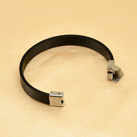 Nouveau style, bracelet jonc en cuir tressé avec fermoir en fer simple, style sportif et tendance, accessoire de bijouterie