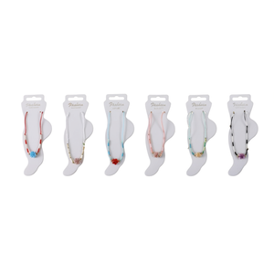 Cavigliera con fiori in ceramica colorata, gioielli alla moda per donna, 2 pezzi per colore, confezione da 600 pezzi - Product Image 1