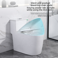 En gros WC monobloc moderne en céramique à double chasse siphonique à sortie verticale pour salle de bain domestique