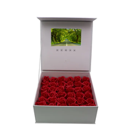 Personnalisé 7 pouces LCD écran contrôle de la lumière carte de musique boîte d'emballage papier croix ange lecteur vidéo boîte pour bijoux produit cadeau