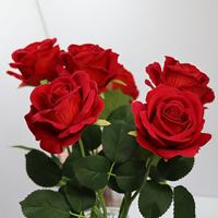 Bunga Mawar Merah Buatan untuk Dekorasi Rumah dan Pernikahan, Laris Manis untuk Tahun Baru dan Hari Valentine