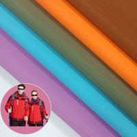 Venta al por mayor Softshell exterior chaqueta tela 210t 240t 260T 300t 320T poliéster Softshell pongee tela