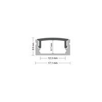Bandes d'éclairage à extrusion diffuse anodisée KC 1M 2M 3M Profilé LED Canal en aluminium