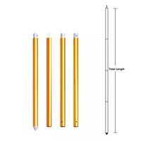 Poteau de support extensible en acier au carbone épais de 260 cm pour tente de camping extérieure, accessoires de tente haute, modèle XL-3270 pour la natation et les voyages