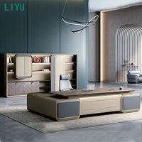 Bureau de direction contemporain haut de gamme Liyu, pour bureau à domicile ou usage commercial, en bois durable avec quincaillerie de haute qualité