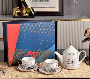 Juego de Té de Porcelana Fina con Diseño de Estrella Navideña, Estilo Ruso Real, Ecológico y de Lujo - Product Image 2