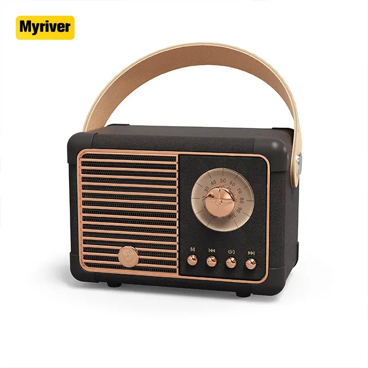 Myriver Speaker Genggam Hifi Stereo Portabel, Speaker Genggam Hm11 2 Retro Radio Bt 2023 Dropshipping dengan Mikrofon Fm Aux Tf U Disk