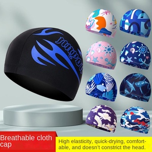 Nouveau <span class=keywords><strong>bonnet</strong></span> <span class=keywords><strong>de</strong></span> <span class=keywords><strong>bain</strong></span> en tissu polyester et élasthanne, pour adultes, hommes, femmes, étudiants et grands enfants, haute élasticité, confortable pour la tête - Product Image 1