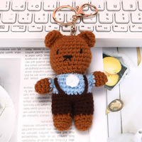 Porte-clés en peluche Lapin et Ours, Pendentif Kawaii Anime, Adorable Porte-clés Dessin Animé pour Sacs à Main et Voitures