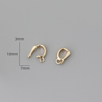 HP0422 Fermoir à pression plaqué or 18 carats en forme de D, connecteur de breloque ouvrable pour la fabrication de colliers, bracelets et bijoux DIY