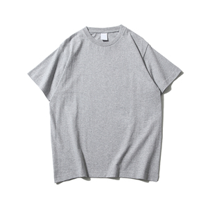 260gsm 100% Cotton Vintage T-Shirt Custom Logo O-Neck Short Sleeve Knitted <b>Tee</b> for Men - Product Image 5