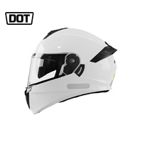 Casque de moto modulaire homologué DOT en ABS, casque rabattable à double visière, prêt pour la course, casque de sécurité pour moto