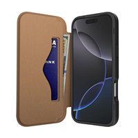 Étui portefeuille magnétique en cuir PU avec fonction veille automatique et fentes pour cartes, coque intérieure en TPU+PC pour iPhone 18 Series