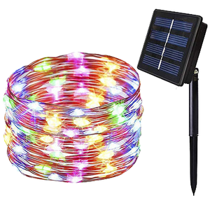 Solar RGB LED <b>String</b> Light Rechargeable IP65 Waterproof 7M-32M <b>Garden</b> Fence Holiday Decoration - Product Image 2