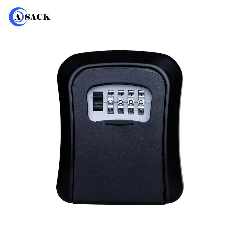 Asack G2 wall mounted safety key lock box combination keyless safe for outdoor home use