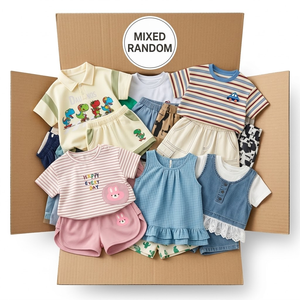 Set di Abbigliamento Estivo per Bambini All'Ingrosso, Mix Casuale di T-Shirt e <span class=keywords><strong>Vestiti</strong></span> per Ragazzi e Ragazze 0-12 Anni, Stock di Abbigliamento per Bambini - Product Image 3